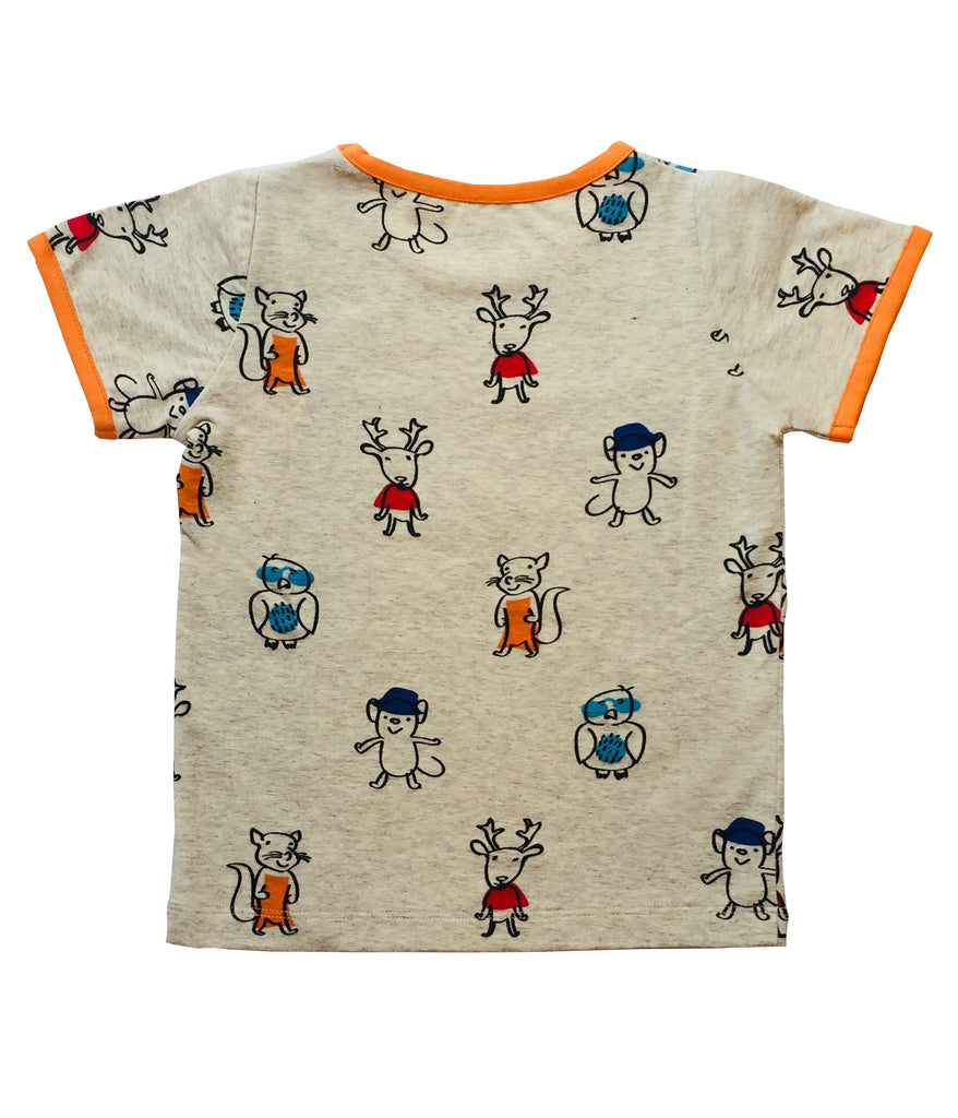 ELK AND FRIENDS TEE FOR GIRLS+BOYS