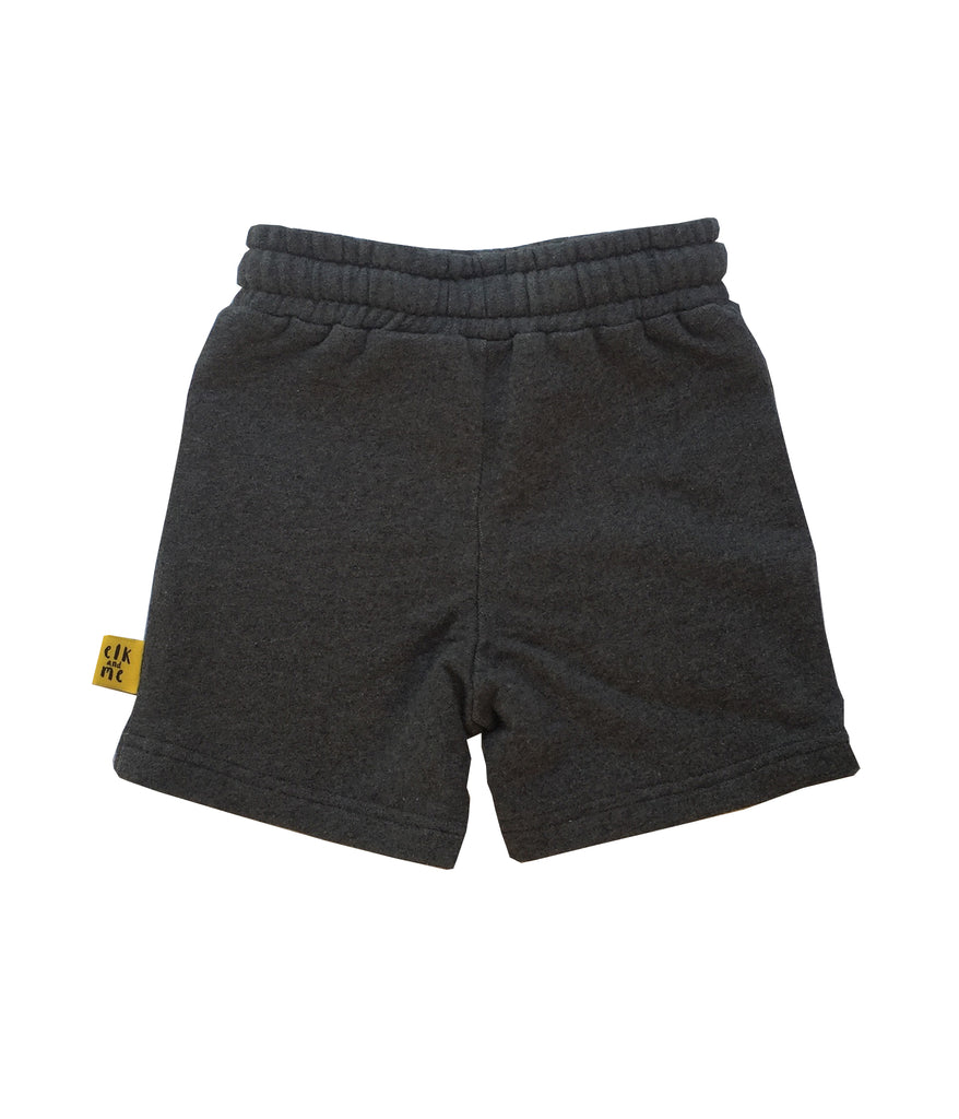 CHARCOAL WITH YELLOW CONTRAST SHORT FOR GIRLS+BOYS