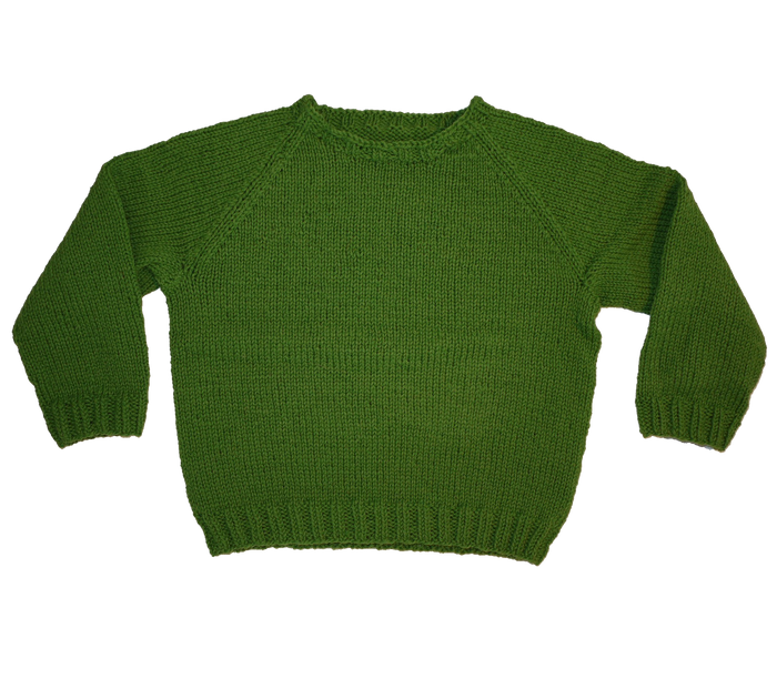 KNITTED BY NANNA GREEN JUMPER