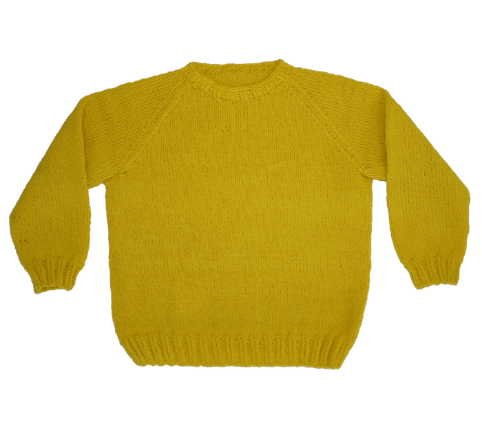 KNITTED BY NANNA YELLOW JUMPER